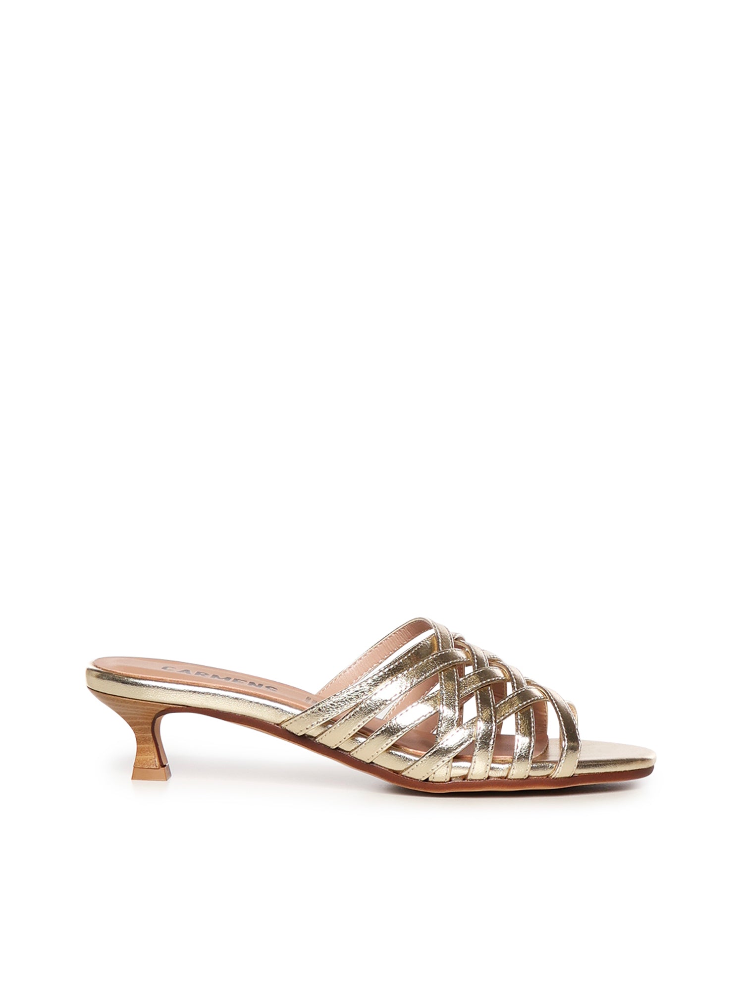 Mules Giuli Cage in pelle A57188 PLATINO CARMENS 