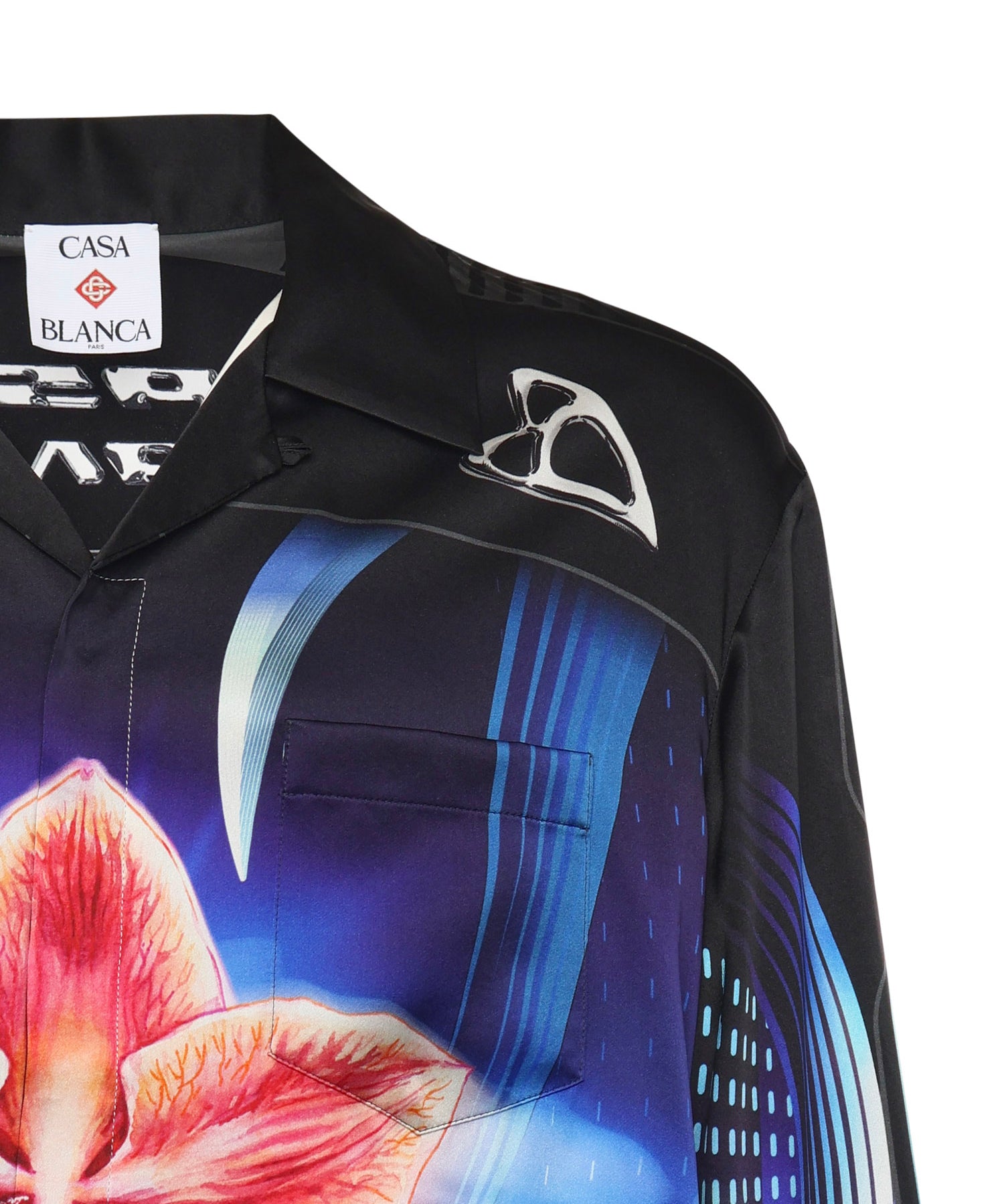 Camicia Orchid Racer in seta MSP26SH006 02 CASABLANCA 
