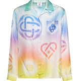 Camicia Halftone Logo in seta MSP26SH006 03 CASABLANCA 