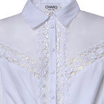 Camicia cropped Devi in voile di cotone 261200 WHITE CHARO RUIZ 