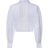 Camicia cropped Devi in voile di cotone 261200 WHITE CHARO RUIZ 