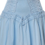 Minigonna Taléa in voile di cotone e pizzo 261400 BLUE CHARO RUIZ 