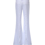 Pantaloni Vianora in voile di cotone e pizzo 261501 WHITE CHARO RUIZ 