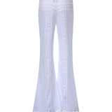 Pantaloni Vianora in voile di cotone e pizzo 261501 WHITE CHARO RUIZ 