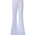 Pantaloni Vianora in voile di cotone e pizzo 261501 WHITE CHARO RUIZ 