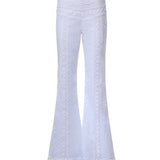 Pantaloni Vianora in voile di cotone e pizzo 261501 WHITE CHARO RUIZ 