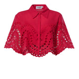 Camicia cropped Storm in cotone 263200 FUCHSIA CHARO RUIZ 