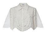 Camicia cropped Storm in cotone 263200 WHITE CHARO RUIZ 