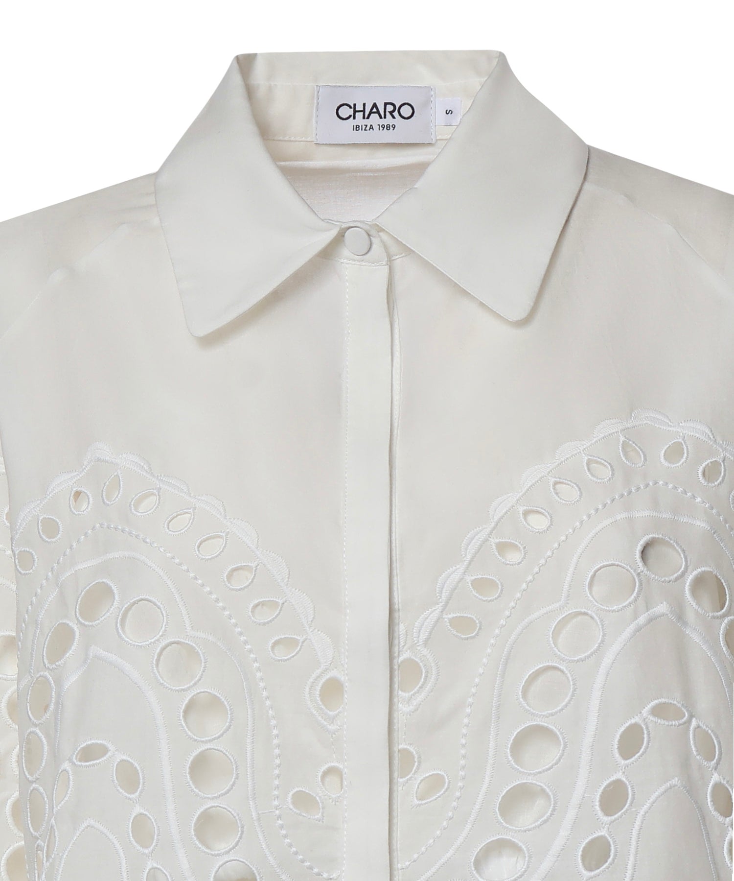 Camicia cropped Storm in cotone 263200 WHITE CHARO RUIZ 