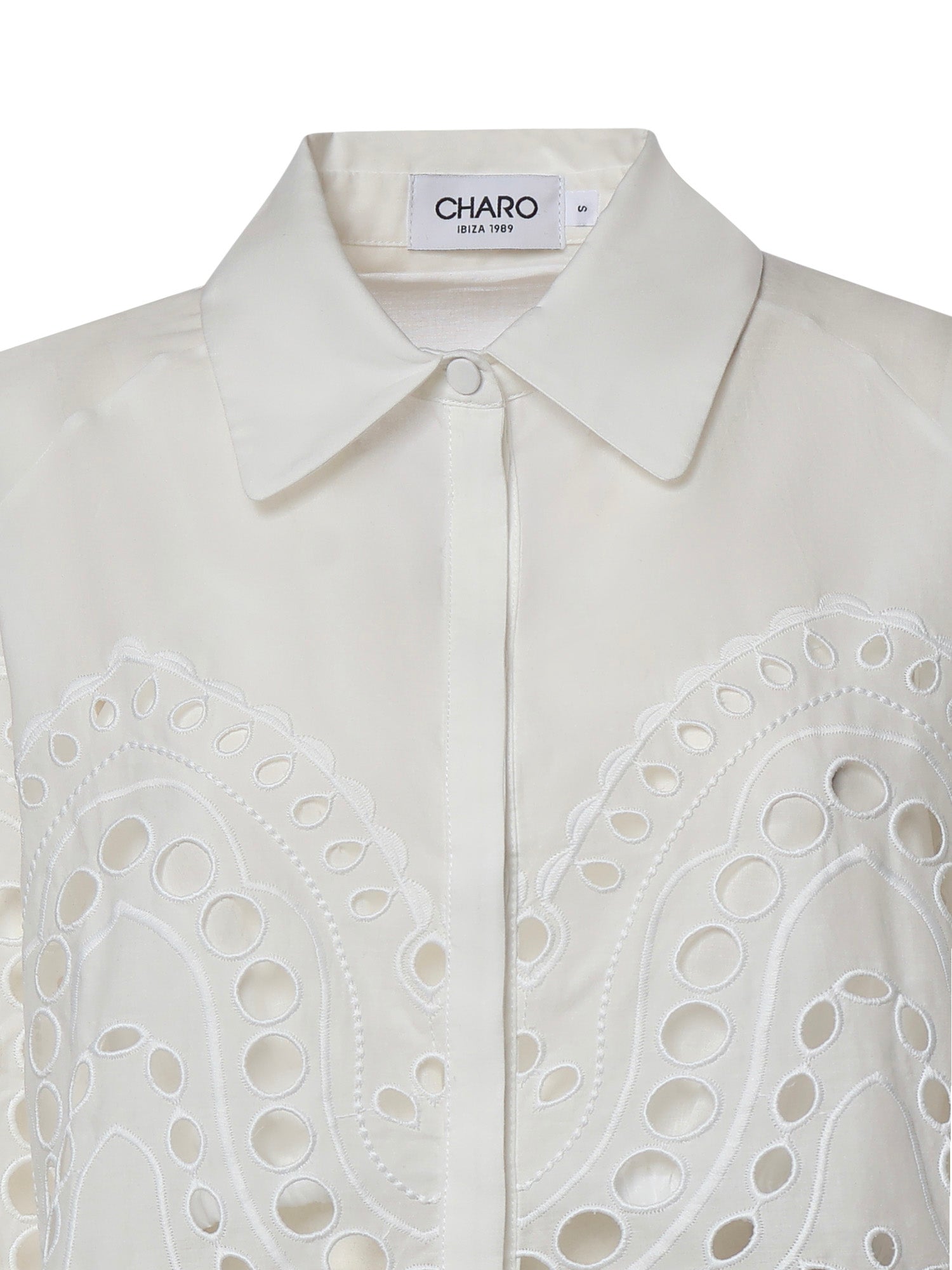 Camicia cropped Storm in cotone 263200 WHITE CHARO RUIZ 