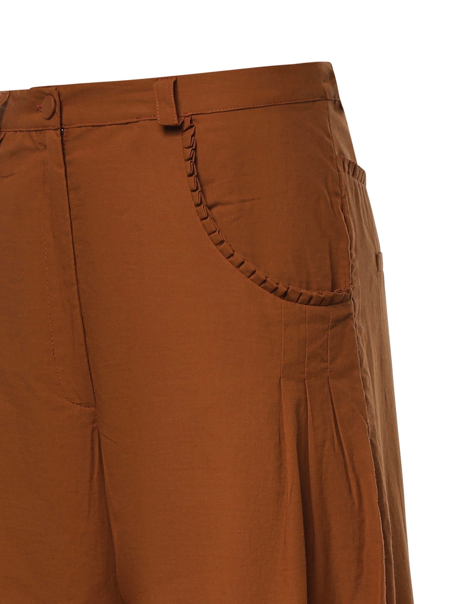 Pantaloni Ray in cotone 263502 BROWN CHARO RUIZ 