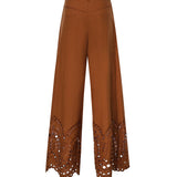 Pantaloni Ray in cotone 263502 BROWN CHARO RUIZ 