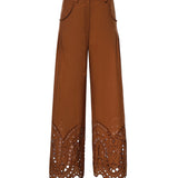 Pantaloni Ray in cotone 263502 BROWN CHARO RUIZ 