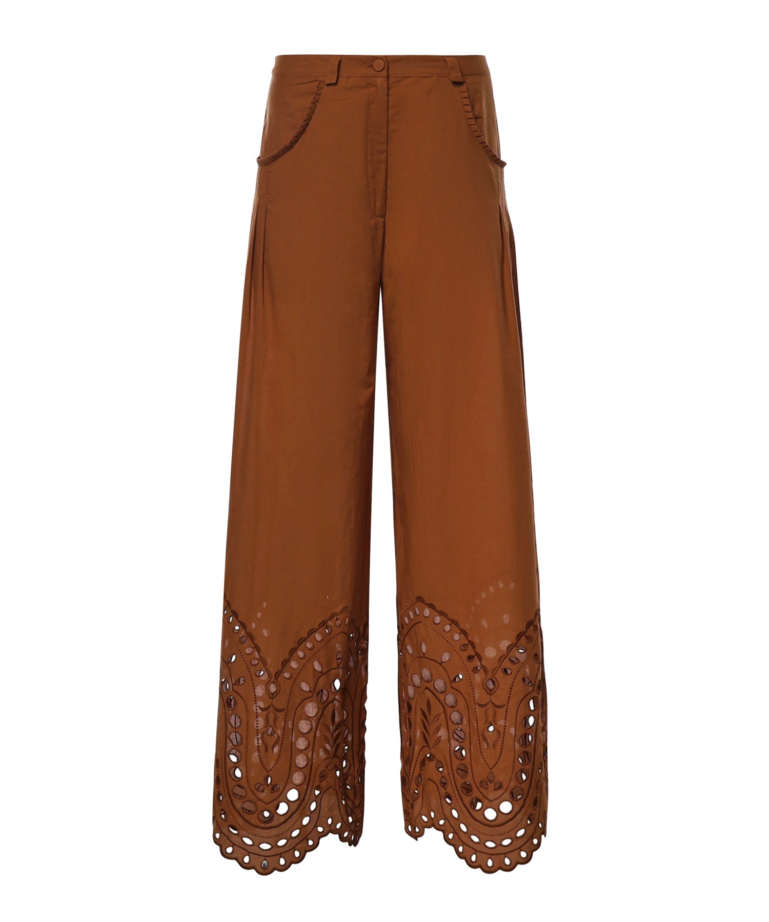 Pantaloni Ray in cotone 263502 BROWN CHARO RUIZ 