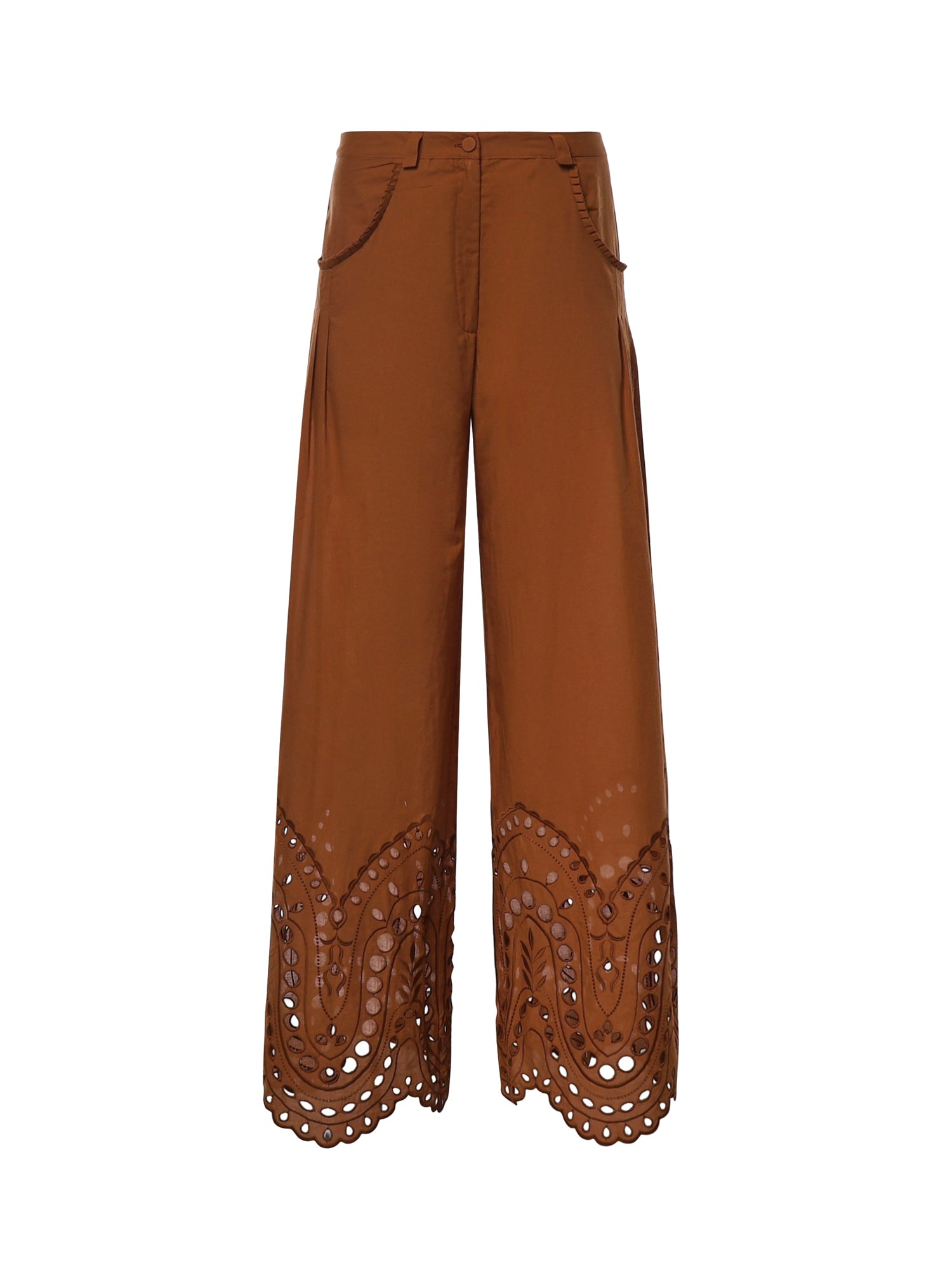 Pantaloni Ray in cotone 263502 BROWN CHARO RUIZ 