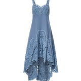 Abito midi Caspian in cotone 263612 BLUE CHARO RUIZ 
