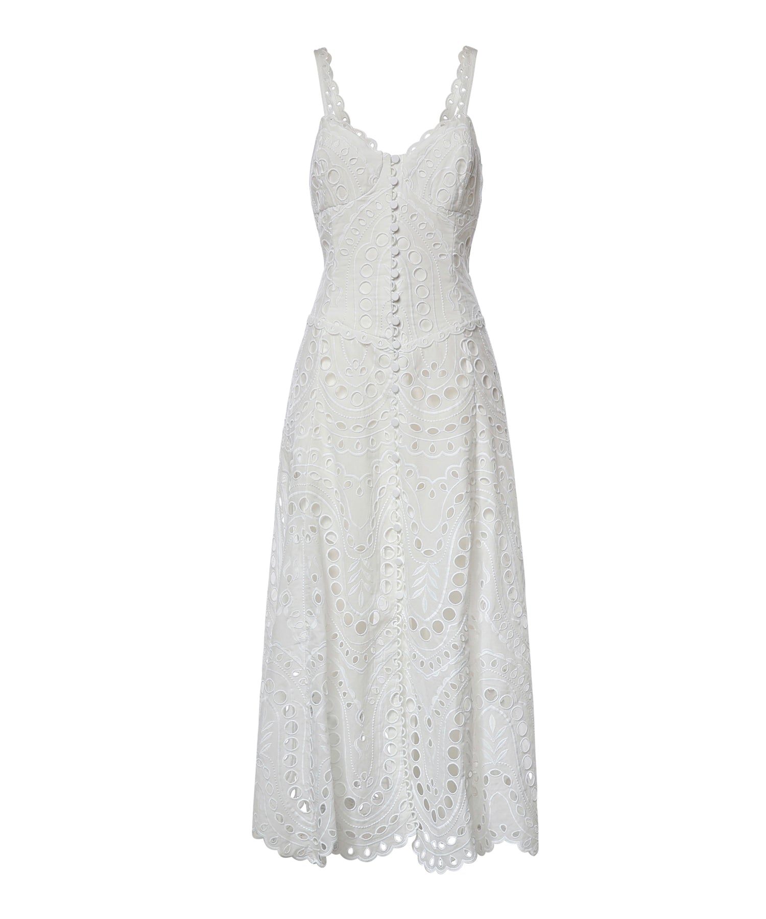 Abito midi Solace in cotone 263614 WHITE CHARO RUIZ 