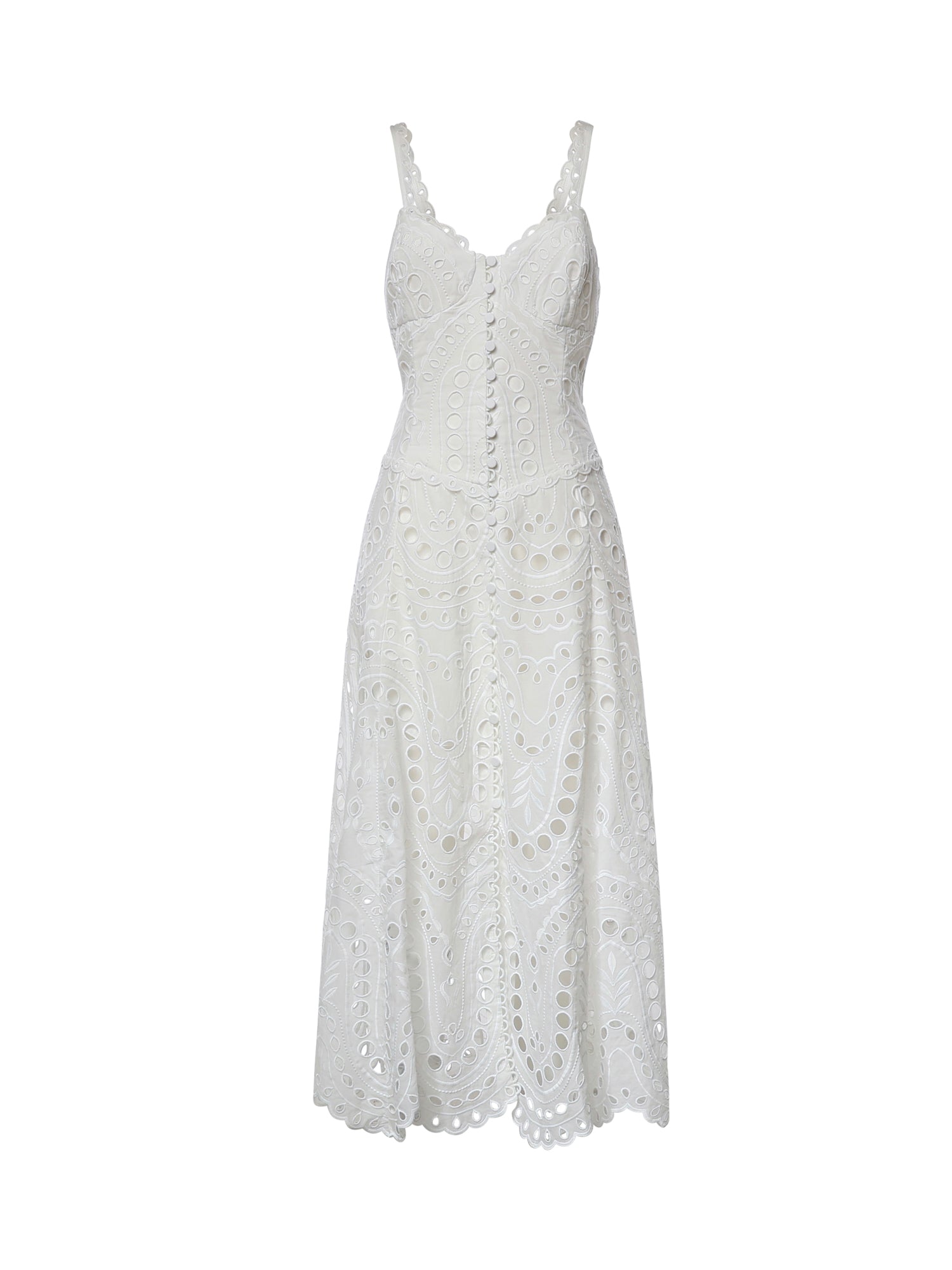 Abito midi Solace in cotone 263614 WHITE CHARO RUIZ 