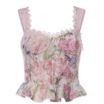 Top Floret in cotone 266101 PINK CHARO RUIZ 