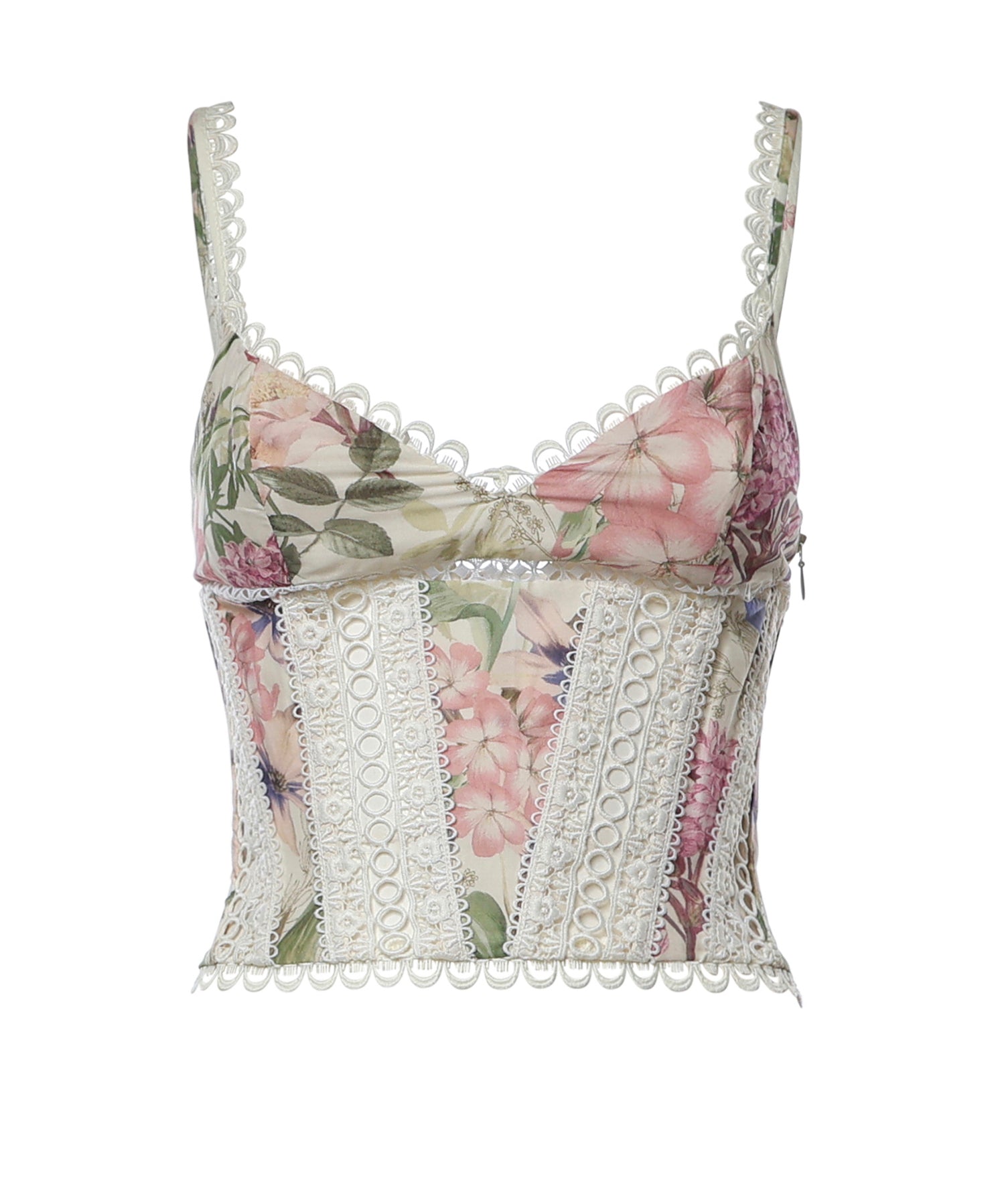 Top Poppy in cotone 266102 CREAM CHARO RUIZ 