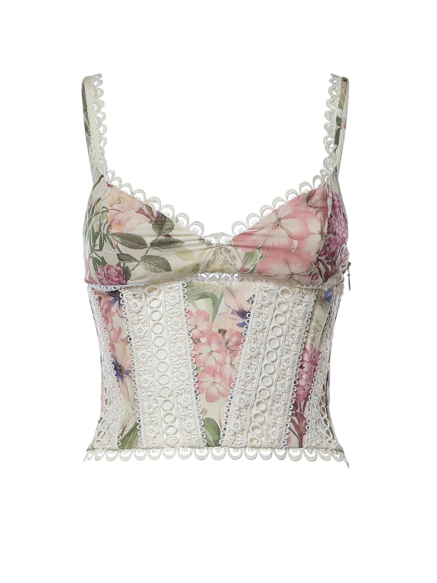 Top Poppy in cotone 266102 CREAM CHARO RUIZ 