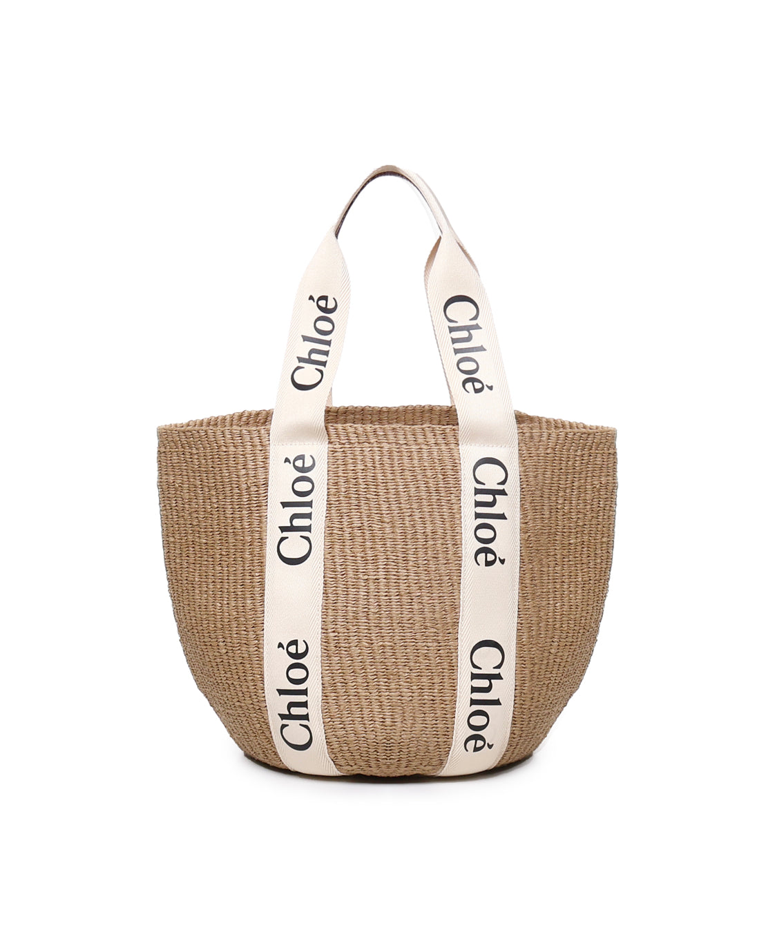 Borsa cesto Woody grande in fibre naturali CHC22SS380G55 101 CHLOÉ 