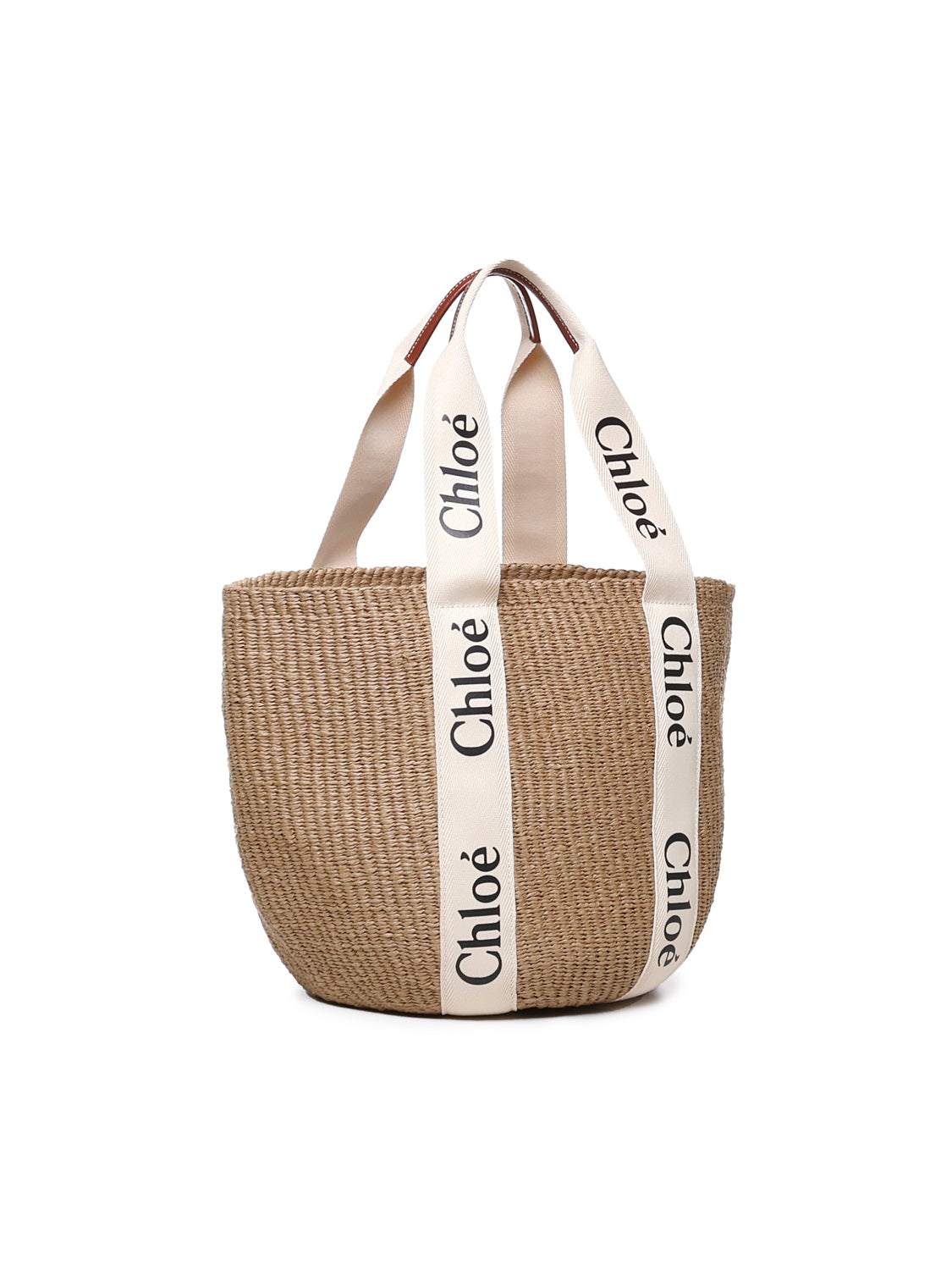 Borsa cesto Woody grande in fibre naturali CHC22SS380G55 101 CHLOÉ 