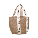 Borsa cesto Woody grande in fibre naturali CHC22SS380G55 101 CHLOÉ 