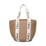 Borsa cesto Woody grande in fibre naturali CHC22SS380G55 101 CHLOÉ 