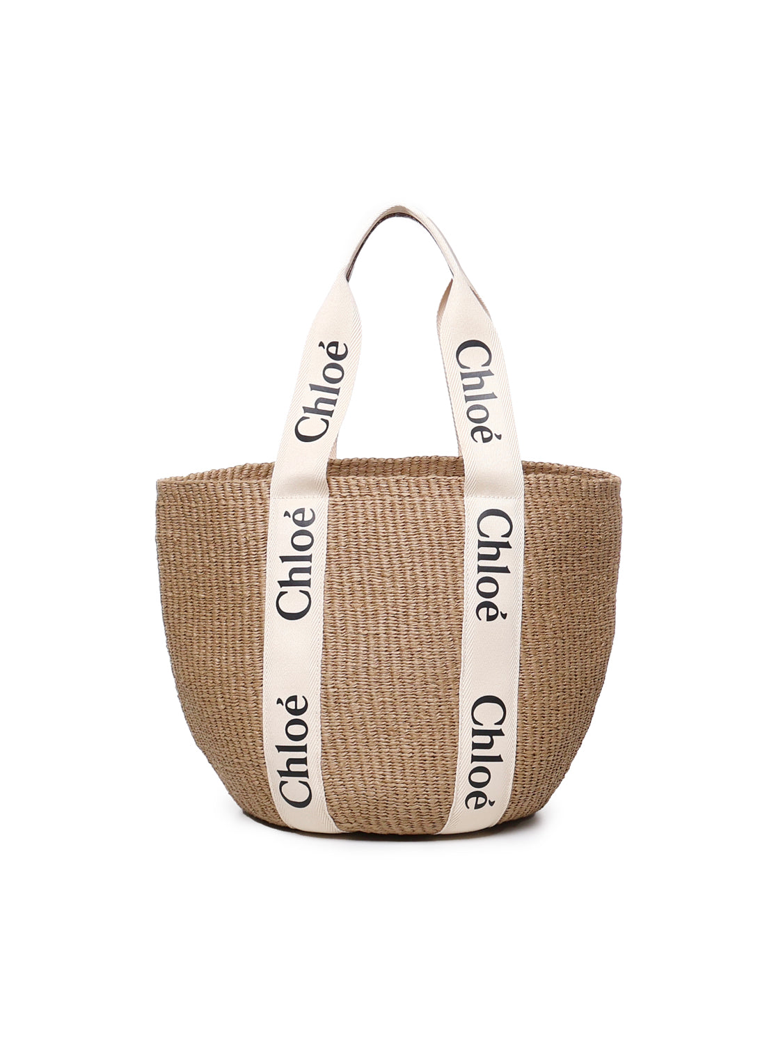 Borsa cesto Woody grande in fibre naturali CHC22SS380G55 101 CHLOÉ 