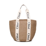 Borsa cesto Woody grande in fibre naturali CHC22SS380G55 101 CHLOÉ 
