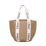 Borsa cesto Woody grande in fibre naturali CHC22SS380G55 101 CHLOÉ 