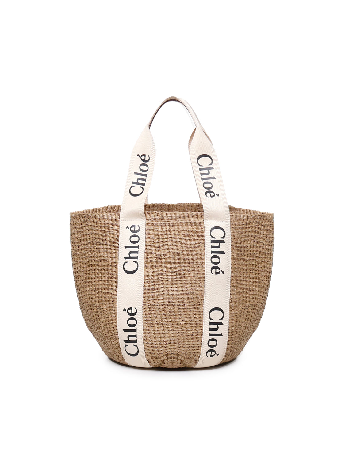 Borsa cesto Woody grande in fibre naturali CHC22SS380G55 101 CHLOÉ 