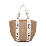 Borsa cesto Woody grande in fibre naturali CHC22SS380G55 101 CHLOÉ 