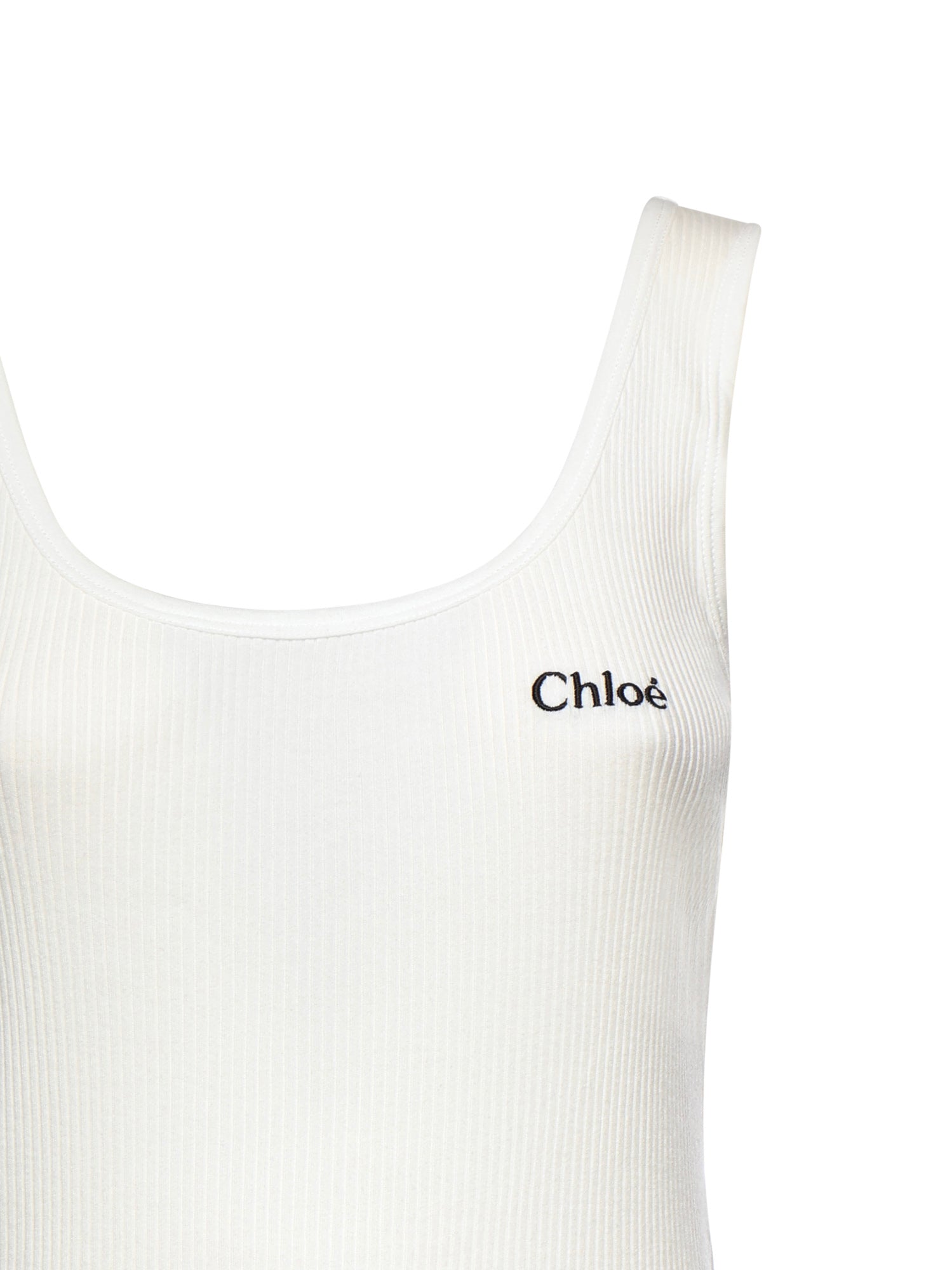 Tank top con logo in jersey CH25SJH12180 101 CHLOÉ 