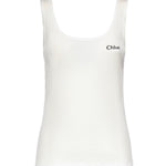 Tank top con logo in jersey CH25SJH12180 101 CHLOÉ 