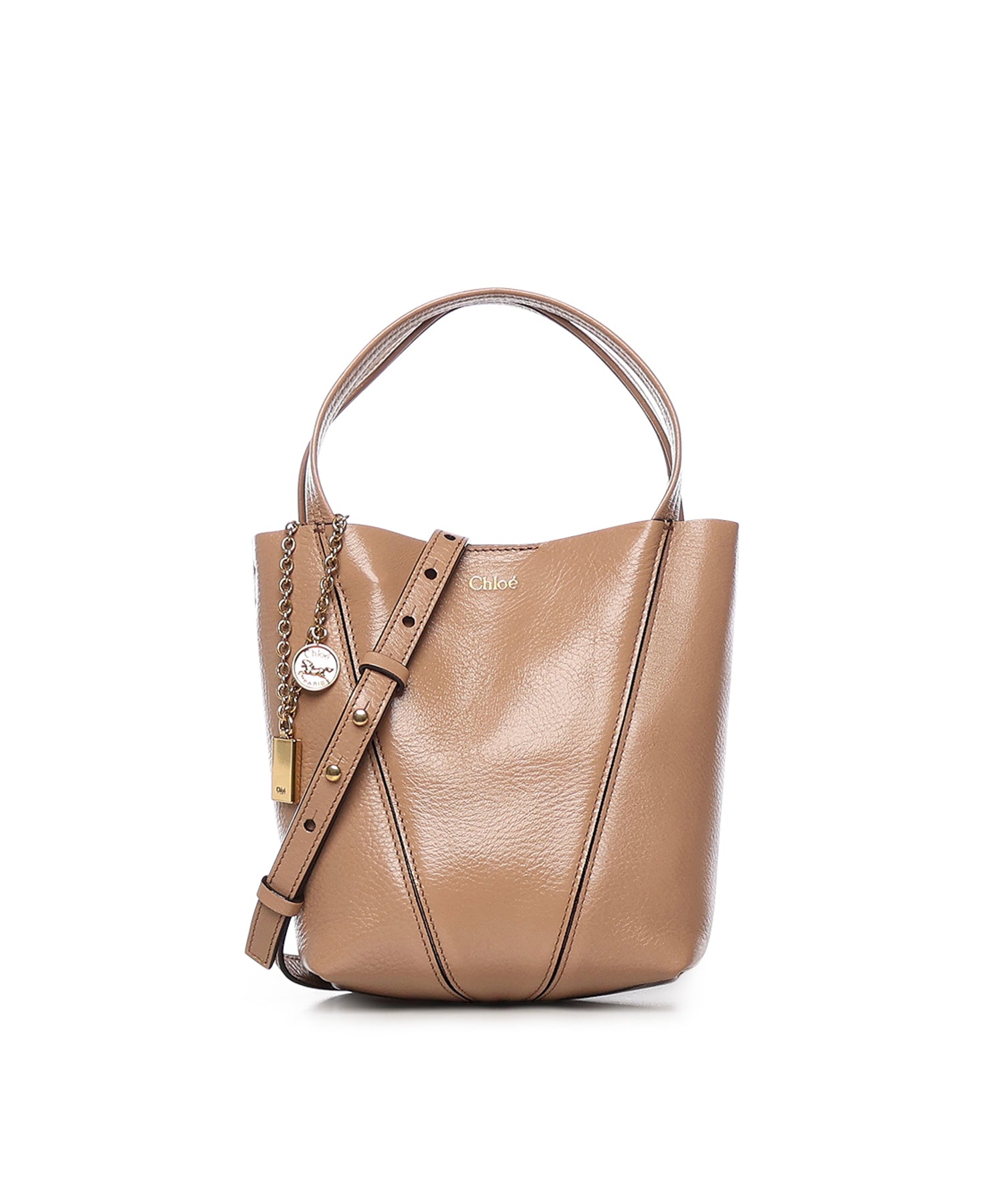 Tote bag piccola Chloé Spin in pelle CH25SS812N84 527 CHLOÉ 