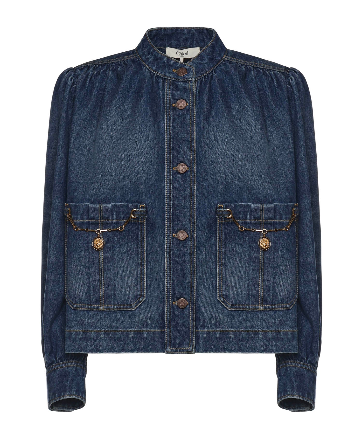 Giacca arricciata in denim CH26SDV09258 4A1 CHLOÉ 