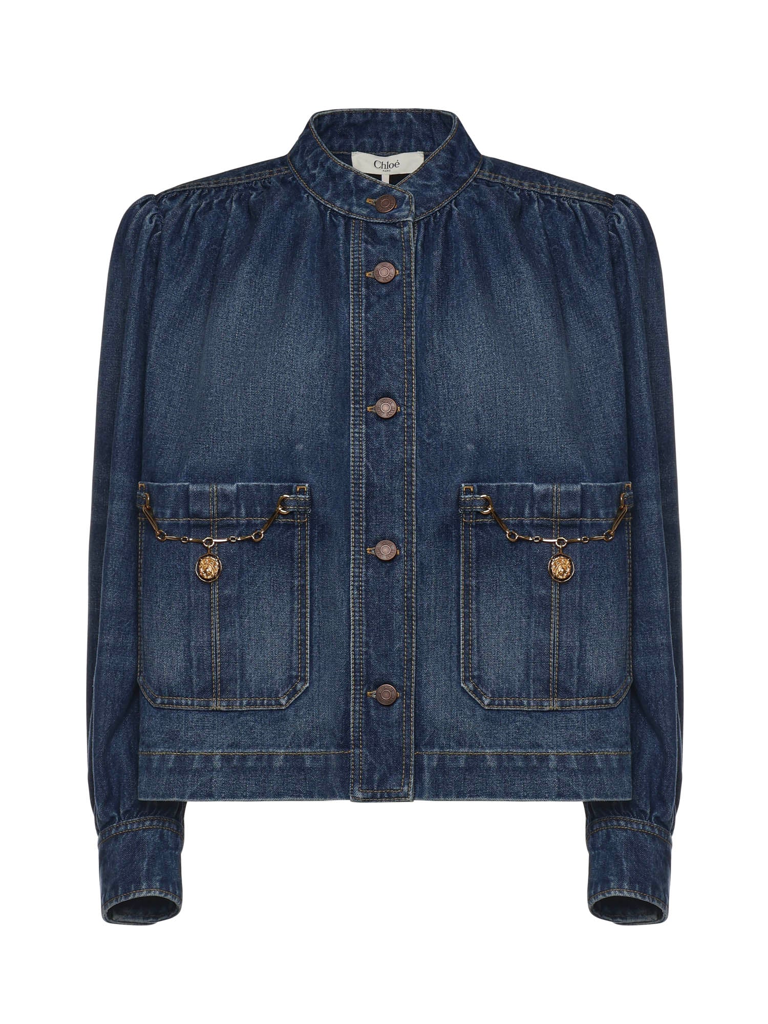 Giacca arricciata in denim CH26SDV09258 4A1 CHLOÉ 