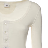 Camicia Henley in jersey di cotone CH26SJH29185 107 CHLOÉ 