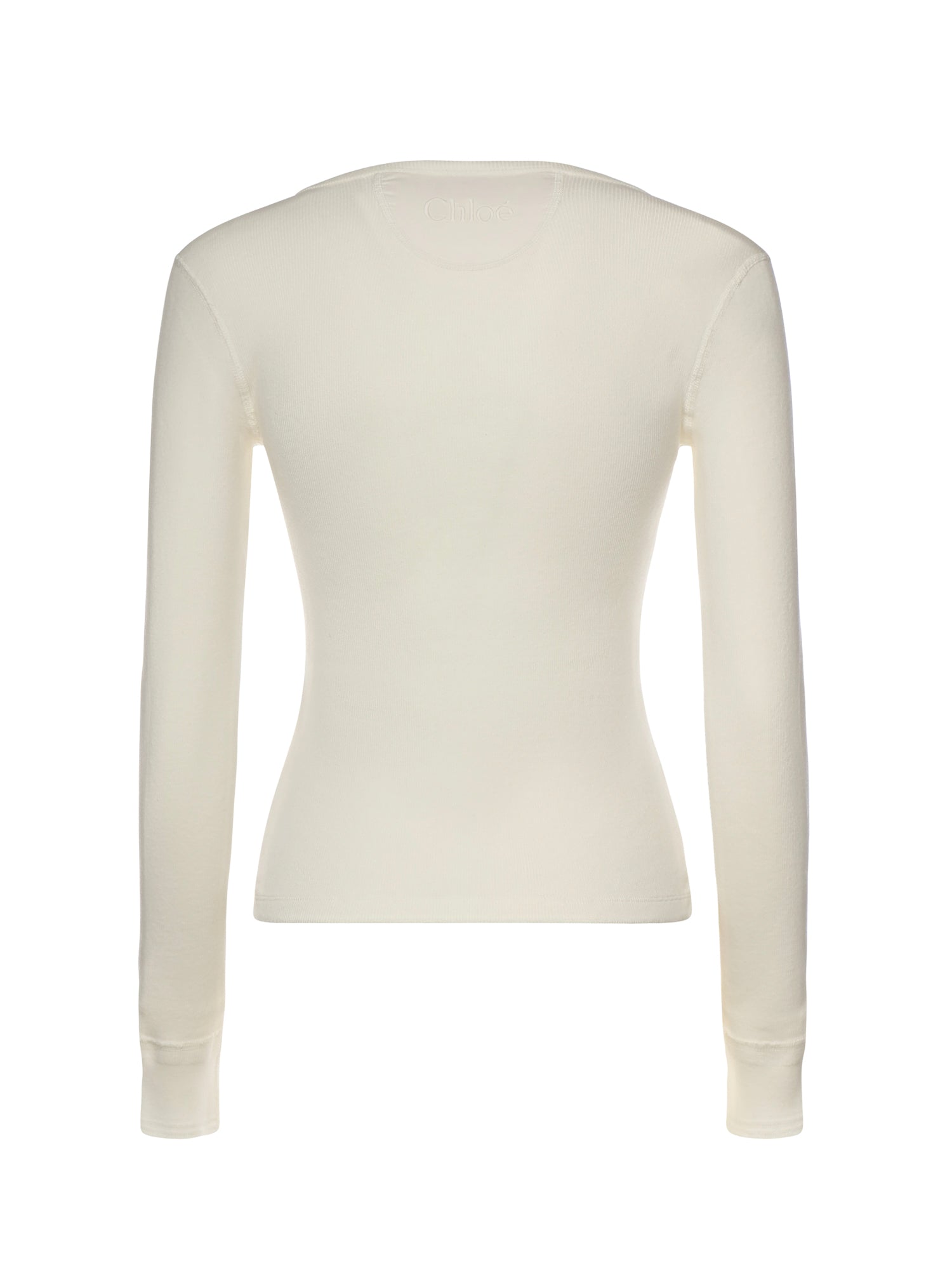 Camicia Henley in jersey di cotone CH26SJH29185 107 CHLOÉ 
