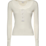 Camicia Henley in jersey di cotone CH26SJH29185 107 CHLOÉ 