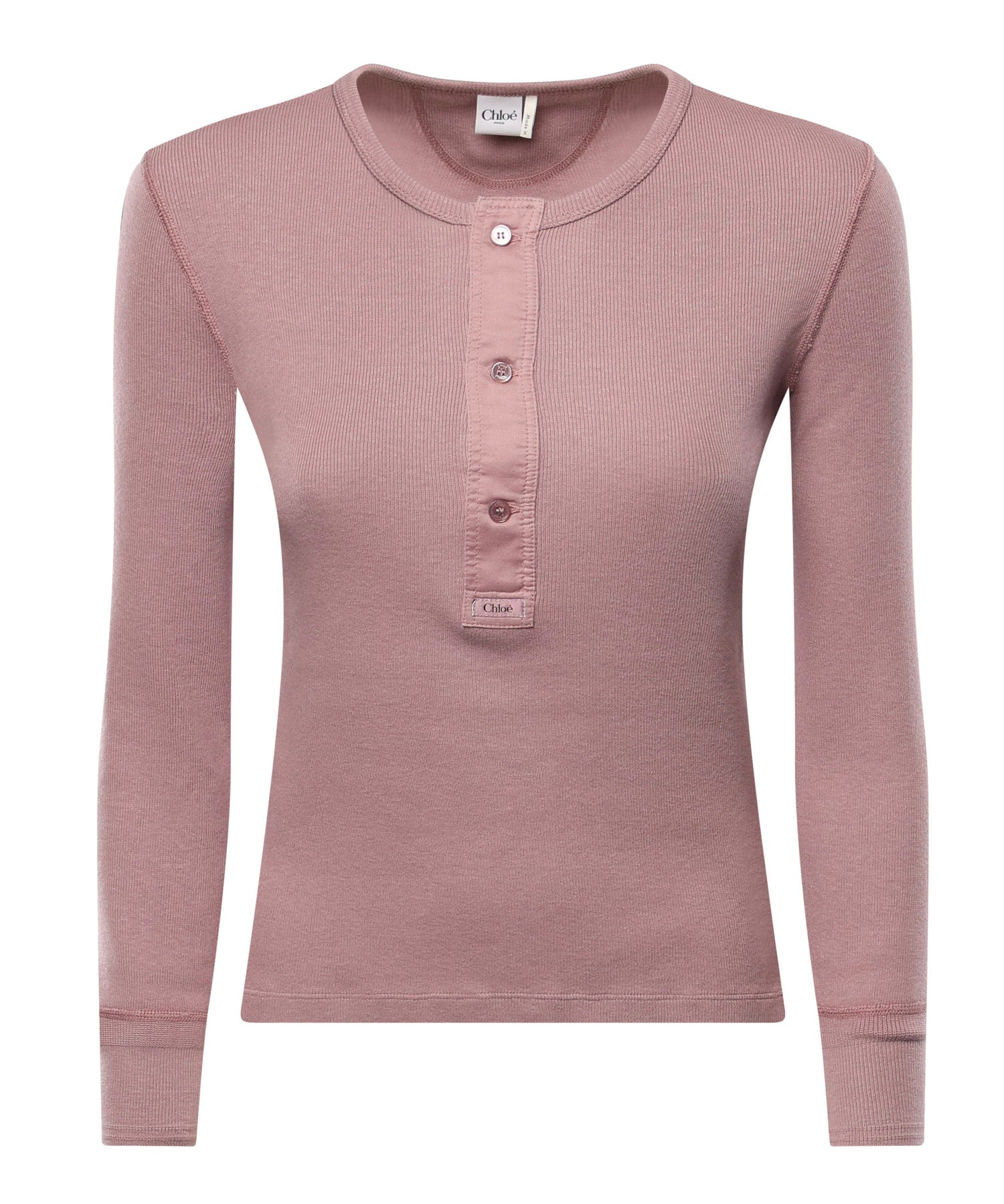 Camicia Henley in jersey di cotone CH26SJH30185 50C CHLOÉ 