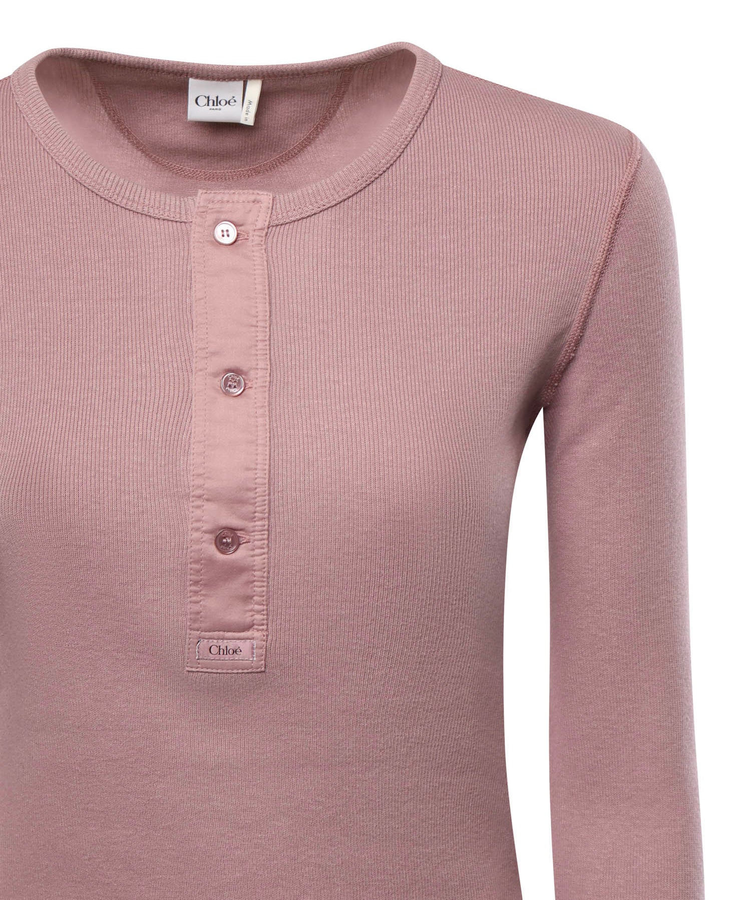 Camicia Henley in jersey di cotone CH26SJH30185 50C CHLOÉ 