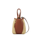 Tote bag Chloé Spin piccola in rafia e pelle CH26US812R60 26M CHLOÉ 
