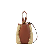 Tote bag Chloé Spin piccola in rafia e pelle CH26US812R60 26M CHLOÉ 