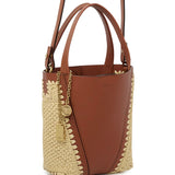 Tote bag Chloé Spin piccola in rafia e pelle CH26US812R60 26M CHLOÉ 