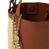 Tote bag Chloé Spin piccola in rafia e pelle CH26US812R60 26M CHLOÉ 