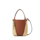 Tote bag Chloé Spin piccola in rafia e pelle CH26US812R60 26M CHLOÉ 