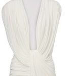 Abito con drappeggio ondulato 24043346 WHITE CHRISTOPHER ESBER 